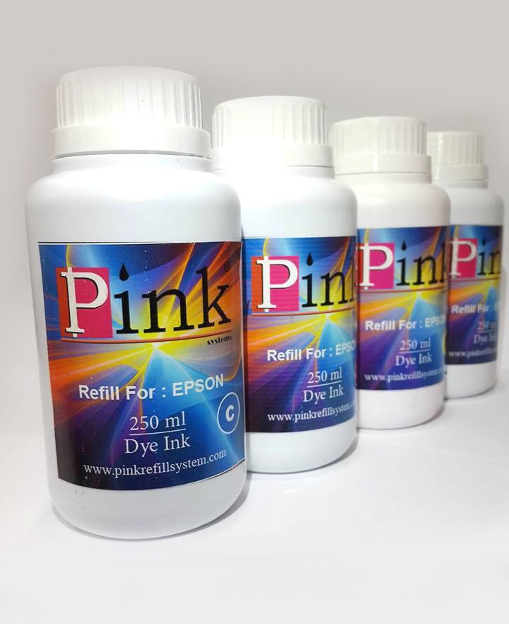 Tinta Refill Pink Epson Dye 4 Colours 250ml